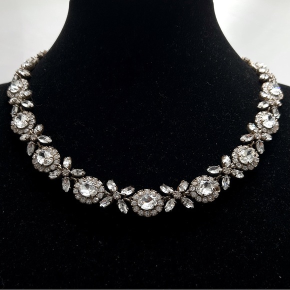 J. Crew, Vintage XO Gold Necklace With Clear Crystals - Picture 1 of 6